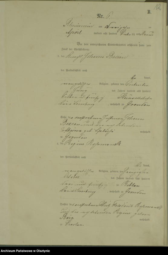 image.from.unit.number "Heiraths-Haupt-Register Nr 42"