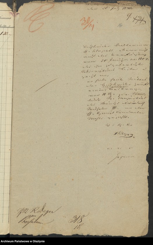 image.from.unit.number "Acta des engern Ausschußes für Errichtung eines Standbildes Sr. [Seiner] Majestät des Königes Friedrich Wilhelm des Dritten. Die Beitrags-Zeichungen der Einwohner der Stadt Koenigsberg und die auf die Stadt-Haupt-Kasse daselbst angewiesenen u. [und] extra"