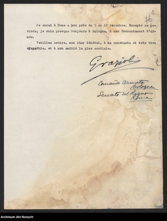 image.from.unit.number "Grazioli Francesco, generał, senator włoski. Wrażenia ze spotkania z I. Paderewskim w Wenecji, sprawa spotkania z Włodzimierzem Sikorskim."