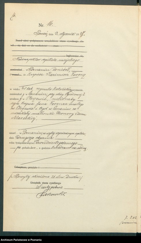 Obraz 18 z jednostki "Księga miejscowa zgonów tom I [Rejestr główny zgonów]"