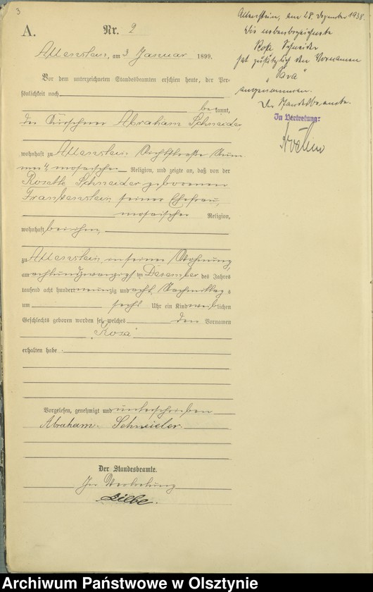 image.from.unit.number "Geburts-Haupt-Register Tom I,Nr 1 - 399"