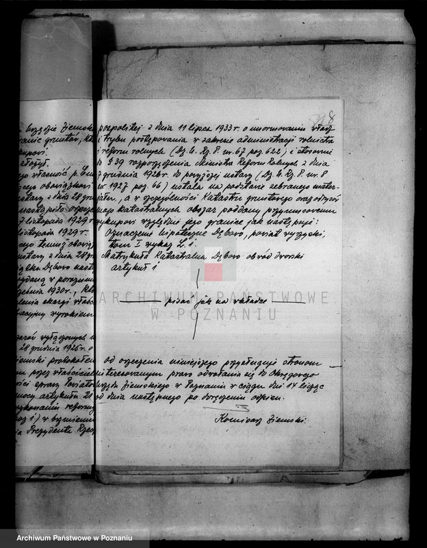 Obraz 14 z jednostki "Oszacowanie gruntów wykupionych przymusowo z nieruchomości ziemskiej Dębowo powiatu wyrzyskiego"