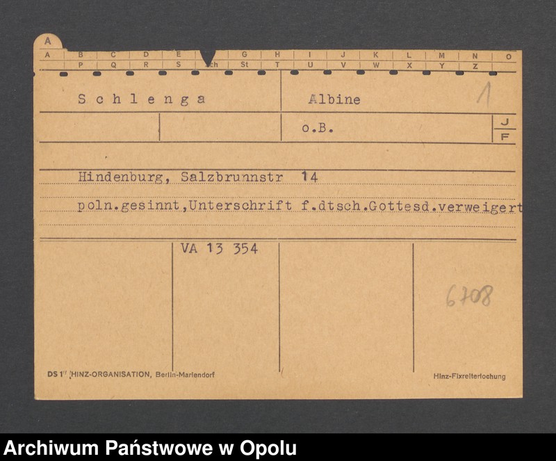 Obraz 3 z jednostki "[Schlenga Albine, zam. Hindenburg]"