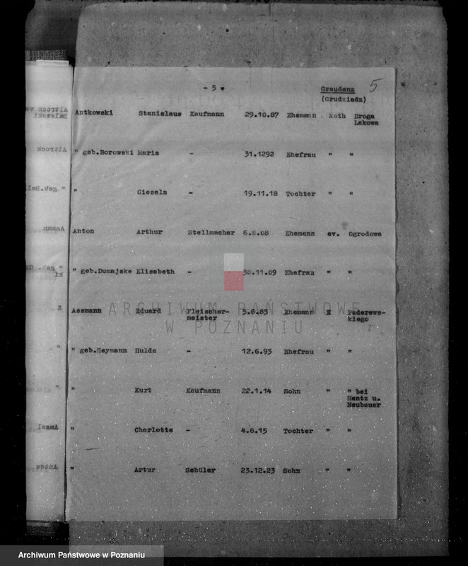 Obraz 9 z jednostki "Das Deutschtum in Polen - spisy Niemców w powiecie grudziądzkim"
