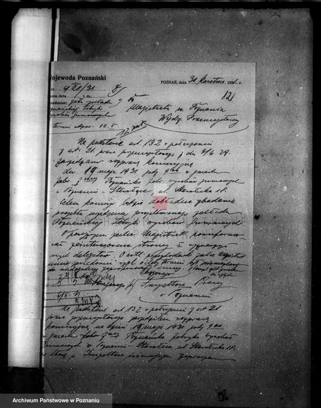 Obraz 16 z jednostki "Zatwierdzenie projektu zakładu przemysłowego /urządzenie fabryki opon/ nr 389 własność Centralnej Fabryki opon i gum Poznań ul. Starołęka"