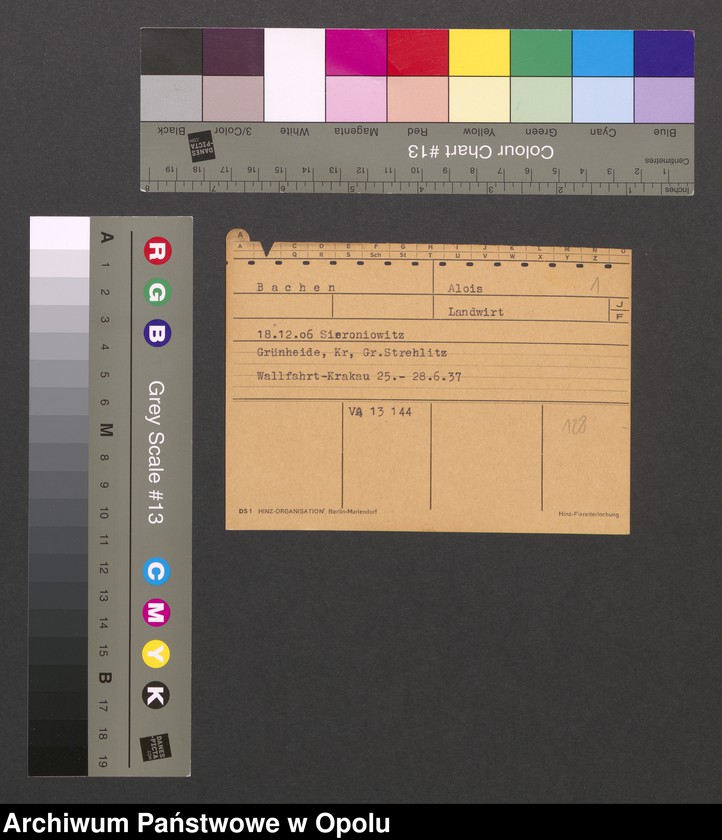 Obraz 3 z jednostki "[Bachen Alois, ur. 18.12.1906 Sieroniowitz]"