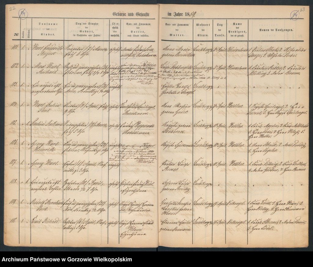 image.from.unit.number "Duplikate der Hauptkirche zu Landsberg an der Warthe (zawiera też księgę zgonów Konkordien Kirche z 1859 r.)"