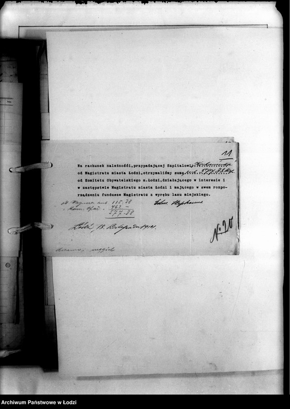 Obraz 14 z jednostki "Rachunki Szpitala "Kochanówka" Lit. "P". Dostawa ludzi Biura Pośrednictwa Pracy lit. "R""