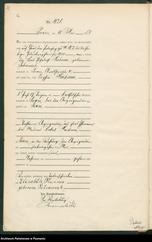 Obraz 7 z jednostki "Księga miejscowa zgonów t. III"