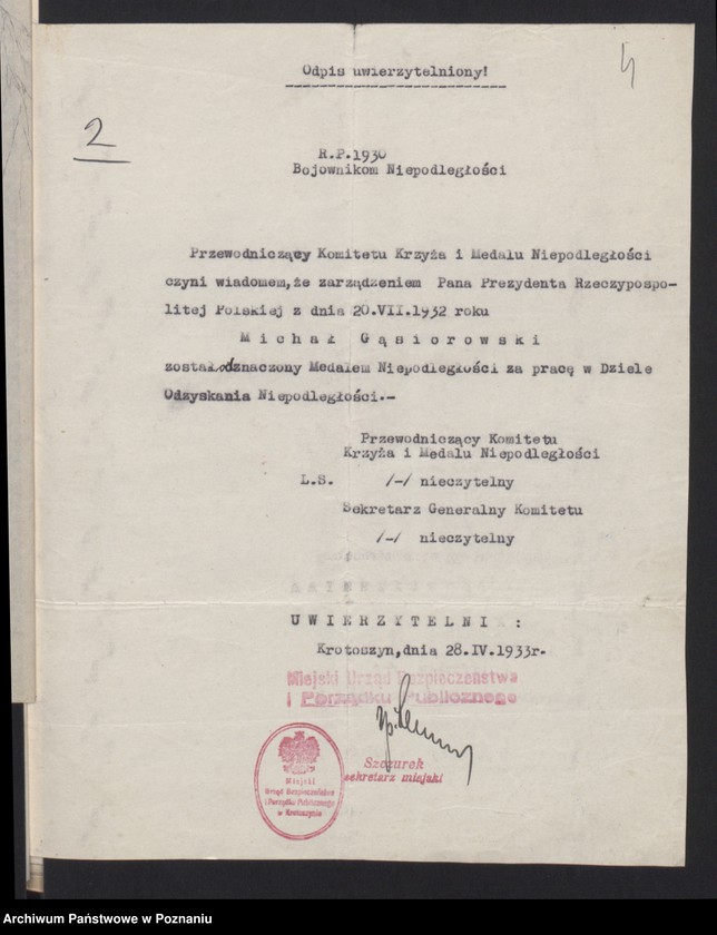 Obraz 8 z jednostki "Krotoszyn - akta delegata powiatowego."