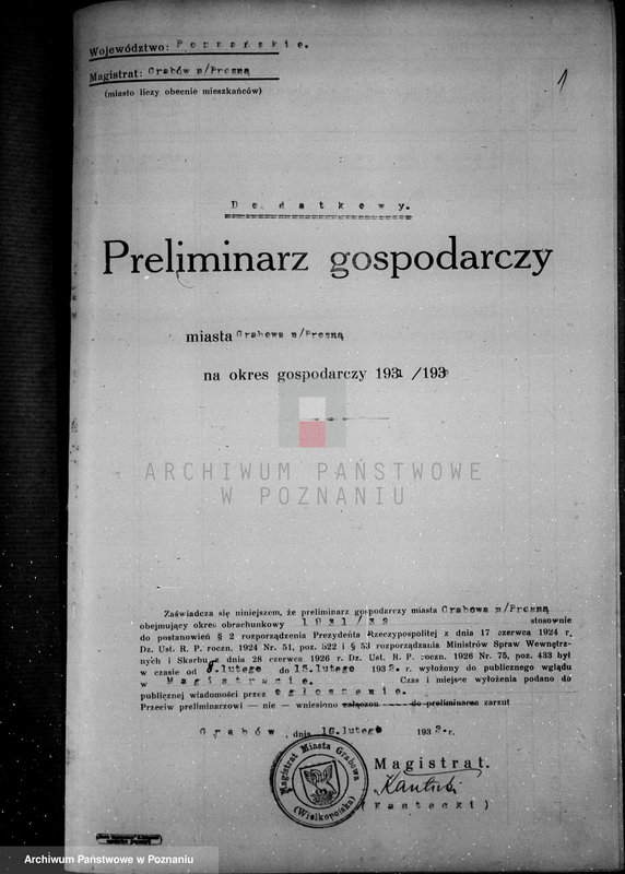 Obraz 4 z jednostki "Miasto Grabów Budżety i sprawy rachunkowe"