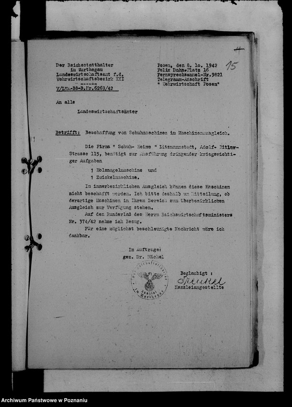 Obraz 19 z jednostki "Runderlasse betr. Wirtschaftsaufbau zwecks Festigung des Deutschtums"