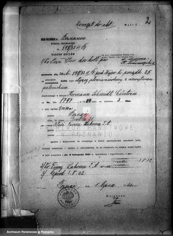 image.from.unit.number "Zakłady chemiczne Łakoma T. Akcyjna w Poznaniu nr woj. 25"