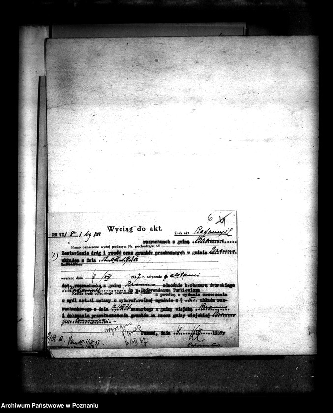 Obraz 12 z jednostki "Przewłaszczenie ziem dotacyjnych majątku Radomyśl powiatu leszczyńskiego"