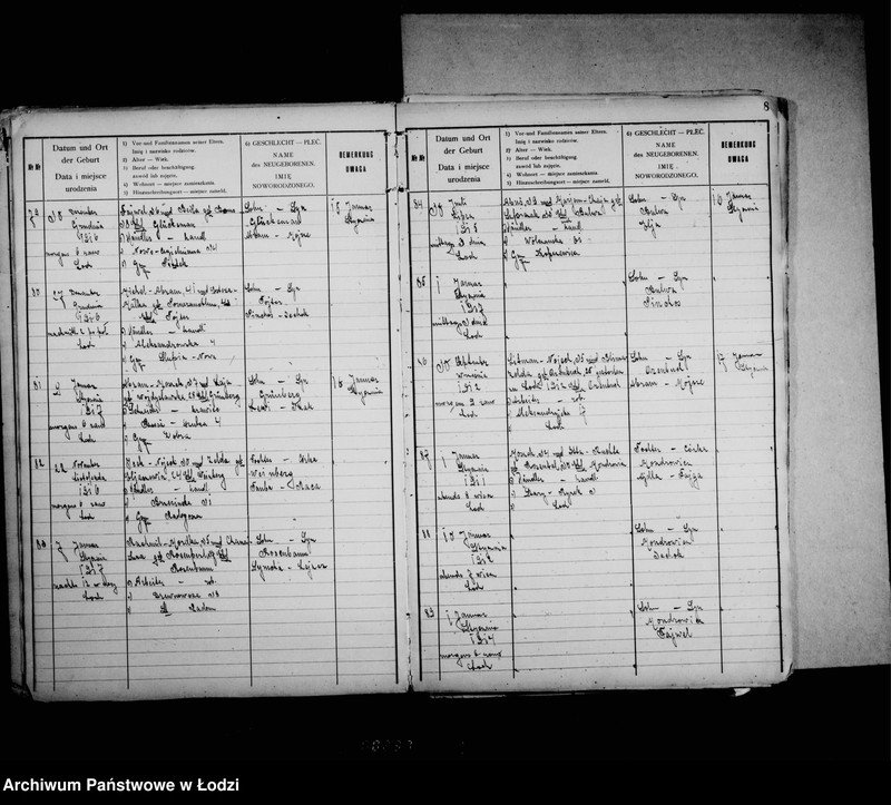 Obraz 12 z jednostki "[Ksiega urodzeń]"