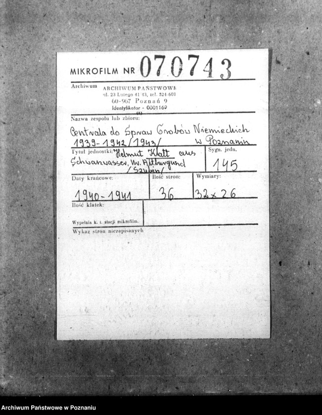 Obraz 2 z jednostki "Helmut Klatt aus Schwarzwasser, Kreis Altbeergund (Szubin"