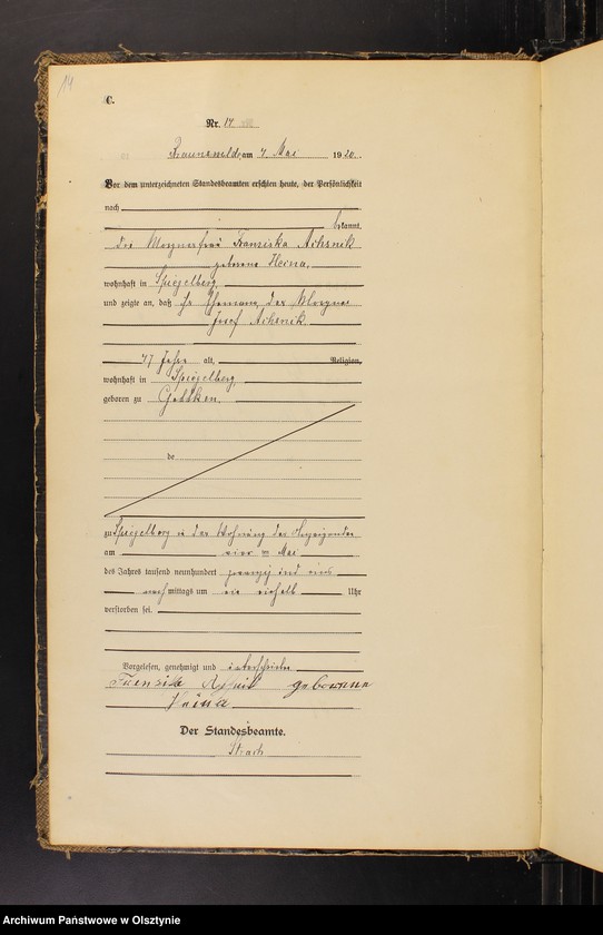 image.from.unit.number "Sterbe-Haupt-Register Nr 1-36, 1-42, 1-42, 1-37, 1-26, 1-41"