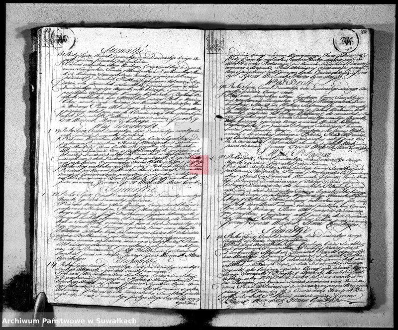 image.from.unit.number "Księga aktu umarłych gminy suwalskiey, powiatu dąbrowskiego w departamencie łomżyńskim od dnia 1 maja 1813 po 1 maja 1814"