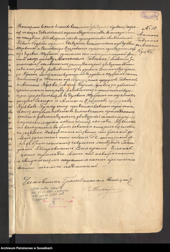 image.from.unit.number "[Księga akt małżeństw parafii rzymskokatolickiej w Jeleniewie z lat 1913-1923]"