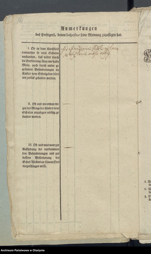image.from.unit.number "Tabelle der Kirch- und Land-Schulen des Kirchspiel Georgenau"