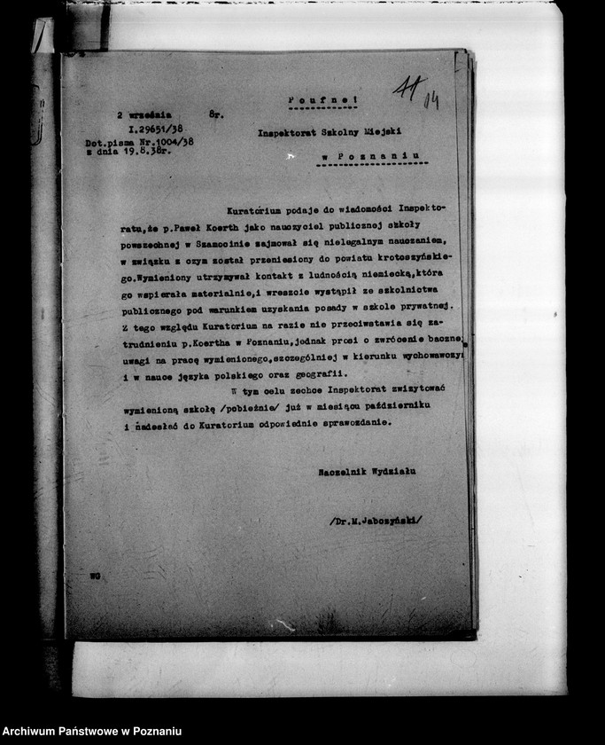 Obraz 18 z jednostki "Prywatna Szkoła Powszechna z niemieckim językiem nauczania imienia Schillera- Poznań"