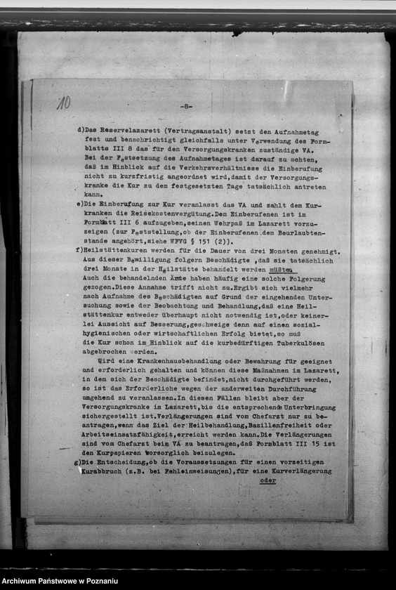 Obraz 14 z jednostki "Leczenie żołnierzy chorych na gruźlicę po ich zwolnieniu ze szpitala"