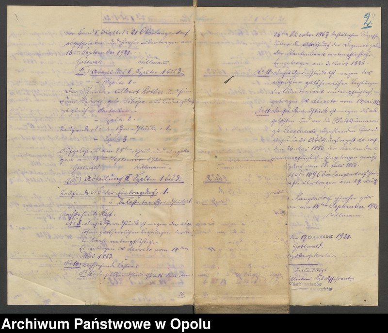 Obraz 5 z jednostki "Grundakten für Band VII Blatt 265 des Grundbuchs von Oberlangendorf Eigentümer Albert und Hedwig geboren Schope Rothersche Eheleute, Franke Gregor Hedwig Franke Rother geboren Schöpe, Kirchner August."