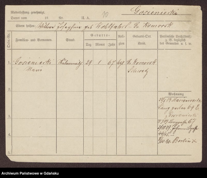 image.from.unit.number "Karty meldunkowe: Gosebruch - Gottschalk"