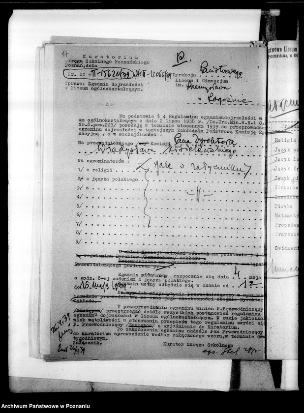 Obraz 20 z jednostki "Podstawowe Liceum i Gimnazjum Koedukacyjne- Rogoźno [spis abiturientów i eksternistów]"