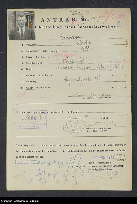 image.from.unit.number "[Wnioski o wydanie dowodów osobistych oraz nie odebrane dowody Grynszpan - Gutman Hercyk]"