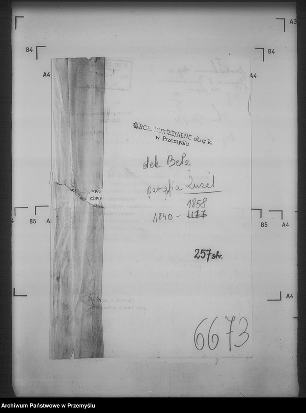 Obraz 4 z jednostki "[Kopie ksiąg metrykalnych parafii Żużel z filią Cebłów (dekanat Bełz)]"