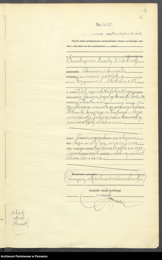 Obraz 15 z jednostki "Księga miejscowa zgonów tom III [Rejestr główny zgonów]"