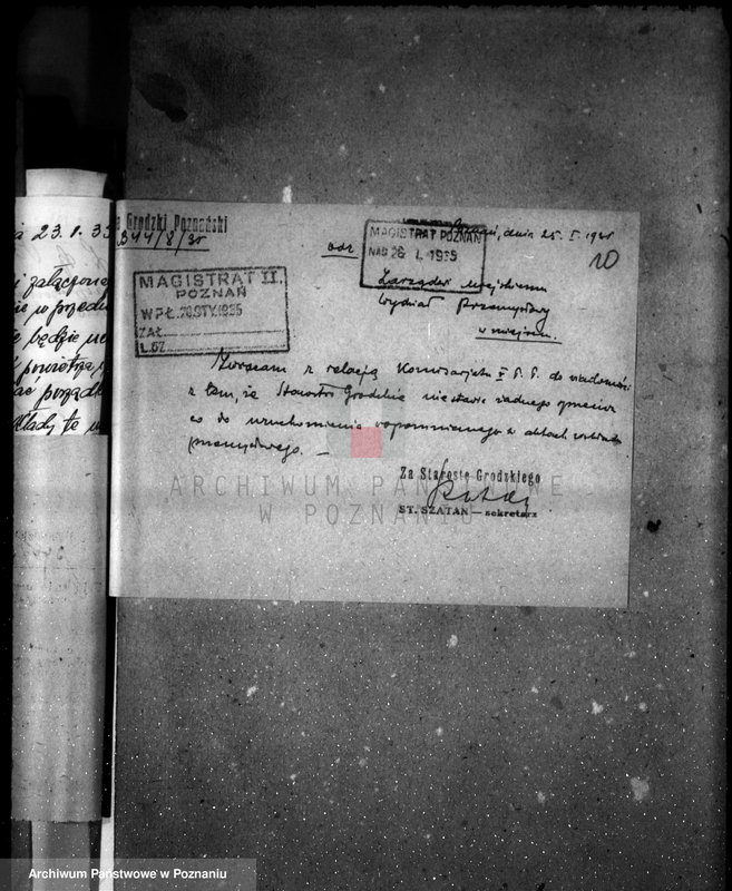 Obraz 14 z jednostki "Zatwierdzenie zakładu przemysłowego /fabr. cieplarń/ Firma Höntsch w Poznaniu"