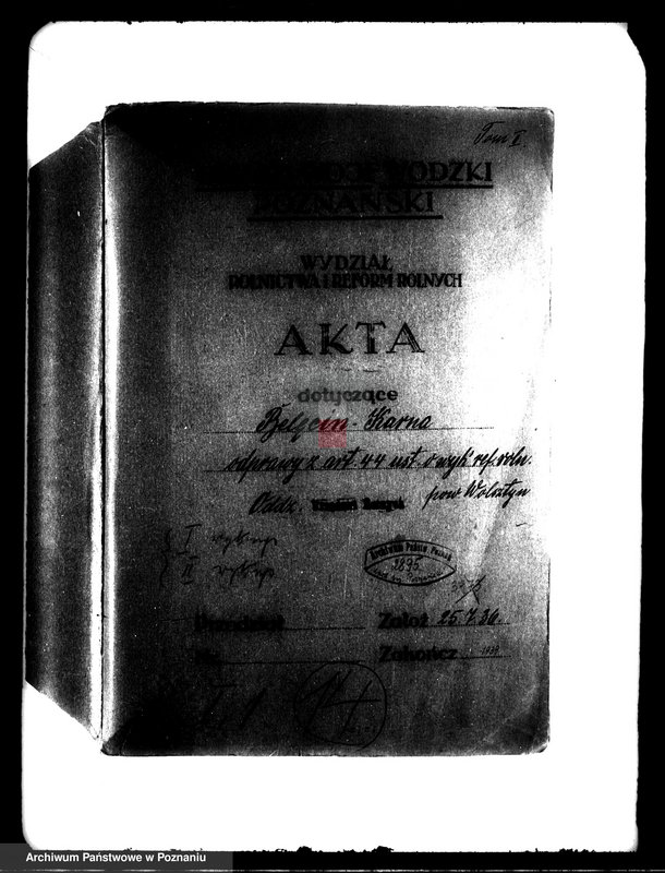 Obraz 4 z jednostki "Majątek Bolęcin-Karna powiatu wolsztyńskiego odprawy z art. 44 ustawy o wykonaniu reformy rolnej"