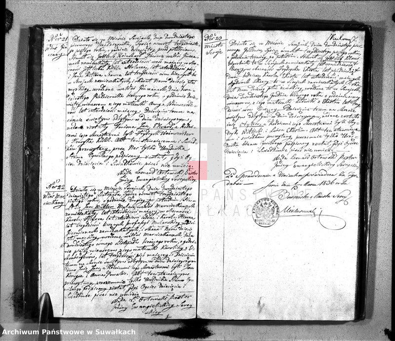 image.from.unit.number "Księga Duplikat Urodzonych, Zaślubionych i Zeszłych Urzędnika Stanu Cywilnego Parafii Ewangelickiey Sereyskiey na Rok 1835"