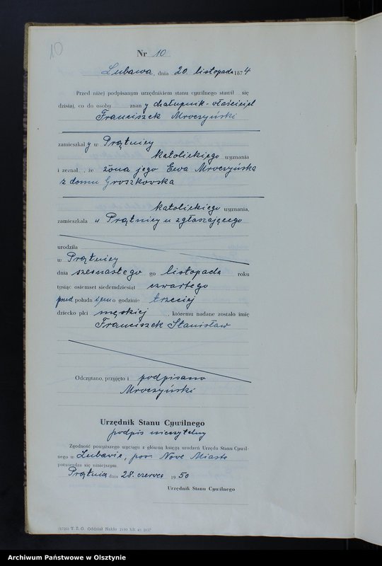 image.from.unit.number "Księga urodzeń Nr 1 - 18,1 - 46,1 - 47,1 - 49,1 - 52 i 1 - 51/przepisana w języku polskim z oryginału niemieckiego w dniach 18.06.1950 - 7.08.1950/"