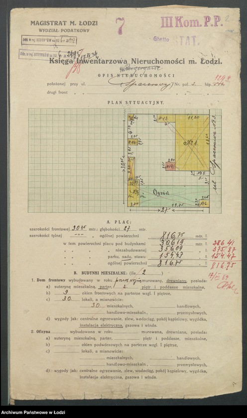 image.from.unit.number "Księga inwentarzowa nieruchomości m. Łodzi ul. Spacerowa"