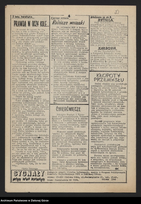 image.from.unit.number "Sygnały. Partyjny Serwis Informacyjny; numery: 2-6, 9, 11, 13, 19, 21, 23-24, 30, 34-35, 40 z 1982 roku, 107, 109-110 z 1983 roku"