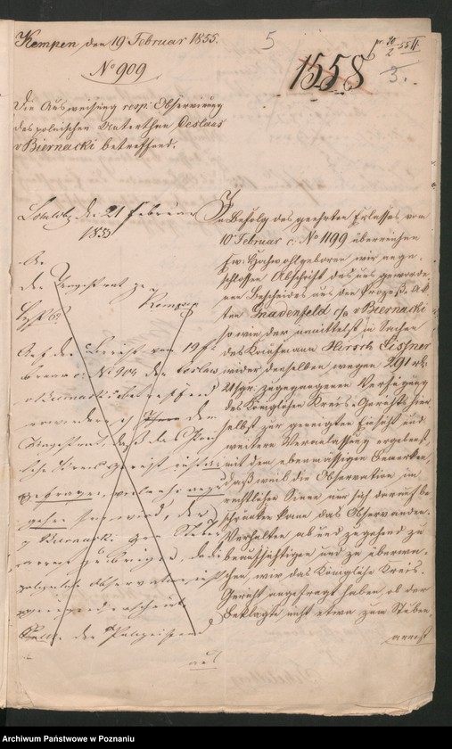 Obraz 8 z jednostki "A. betr. den polnischen Überläufer Franz Betka aus Trzcinica und Czeslaus von Biernacki aus Małkow"