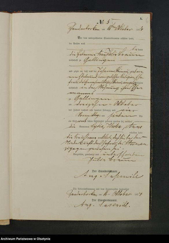 Obraz 9 z jednostki "Geburts-Neben-Register Nr 1 - 19"