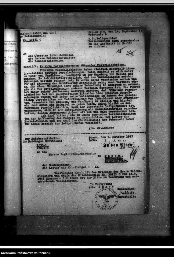 Obraz 19 z jednostki "Aufgaben der Gesundheitsämter. Aktenplan in Gesundheitsämtern. Arbeitsübersicht der Gesundheitsämter. Abfertigung von Juden und Polen."