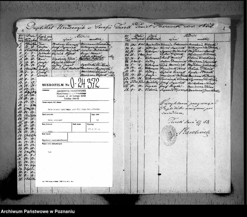image.from.team "Akta stanu cywilnego Parafii Rzymskokatolickiej Tursko (pow. pleszewski)"