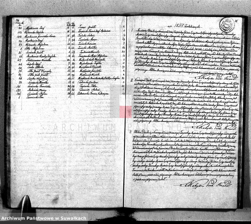 image.from.unit.number "Dupplikat Urodzonych, Zaślubionych i Umarłych Parafii Krasnopolskiej 1857 roku."