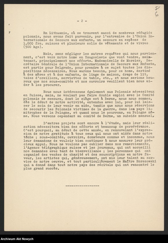 image.from.unit.number "Pro Polonia. Oeuvre suisse de secours aux Polonia victimes de la guerra; Załączniki: 1) Biuletyny Nr Nr 1,2,3; 2) Apel; 3) Raport dotyczący dzieci uciekinierów polskich; 4) kopia listu J. Dębickiego do "Pro Polonia"; L.3"