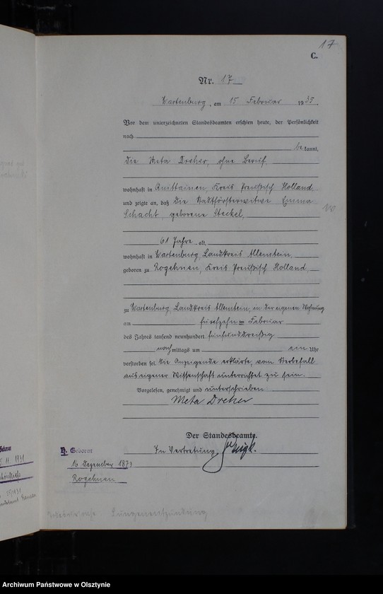 image.from.unit.number "Sterbe-Haupt-Register Nr 1 - 111"