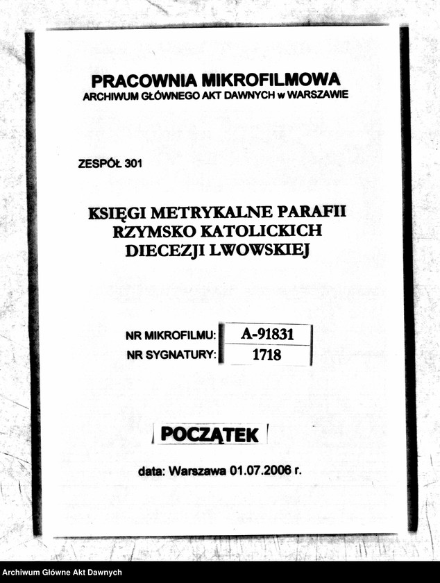 image.from.unit.number "Parafia: Chodorów. Dekanat: Świrz. Księga metrykalna ślubów tylko dla wsi Wołczatycze."