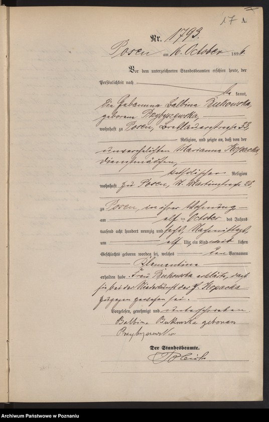 Obraz 20 z jednostki "Księga urodzeń t. IV"