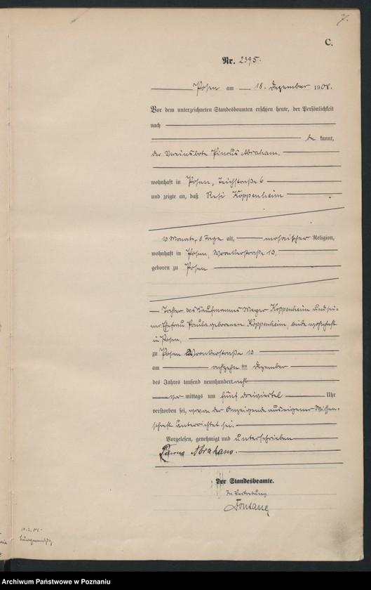 Obraz 9 z jednostki "Księga miejscowa zgonów tom V [Rejestr główny zgonów]"