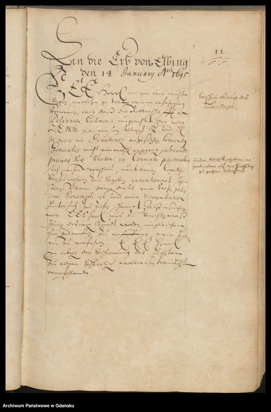 image.from.unit.number "Literae Senatus Civitatis Gedanensis de A. 1695. Literae Senatus Civitatis Gedanensis de A. 1696. Index literarum [adresatów]; w osobnym poszycie: Register der in den Missiven von 1695 u. 1696 enthaltenen vornehmsten Materien"