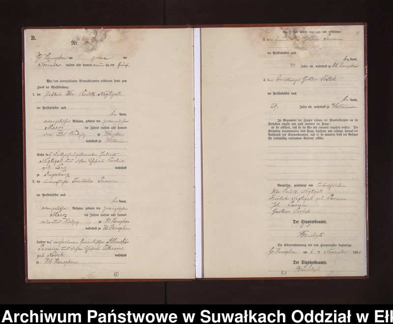 image.from.unit.number "Heiraths-Neben-Register des Preussischen Standes-Amtes Gross Konopken Kreis Loetzen"